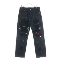 未使用 定価57200円 INNOCENCE NY レザー　デストロイデニム　黒 未使用 定価57200円 INNOCENCE NY レザー デストロイデニム 黒