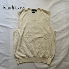 POLOゴルフ　ニットベスト　コットンニット　コットンベスト　ラルフ　ポロ　L