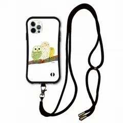 [iPhone14] スマホショルダー付 アニマル柄 動物 iPhone15 Pro i-coronケース iPhone 14 Pro 14 Plus 13 12 11 XR スマホケース 肩掛け 斜め掛け スマホ ショルダーストラップ フクロウ 仲良し ミミ