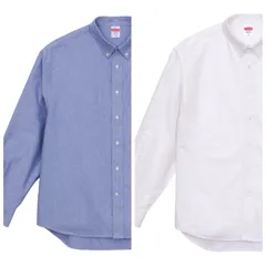 新商品 United Athle ユナイテッドアスレ オックスフォード ルーズフィット ボタンダウン ロングスリーブ シャツ ユニセックス 無地