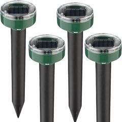 モグラ撃退器 ソーラー式 超音波 動物撃退器 4個セット モグラ退治 ネズミ撃退