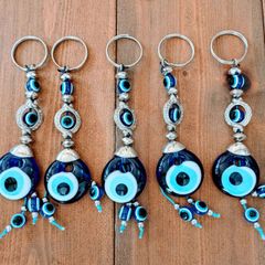 ☆NEW☆トルコのお守り　ナザールボンジュウのキーホルダー（5個セット）