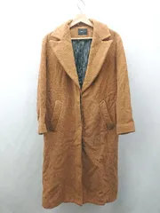 ◇ ⊇ MURUA ムルーア 無地 長袖 ウールロングコート サイズ1/S ブラウン系 レディース メンズ E  【1507030014476】