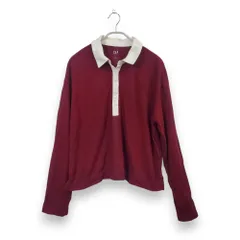 【送料無料】GAP/ギャップ 長袖Ｔシャツ/ラガーシャツ 無地 コットン（綿）：100% 表記サイズ：L レディース 秋冬【古着】【used】【中古】FA0318/121025