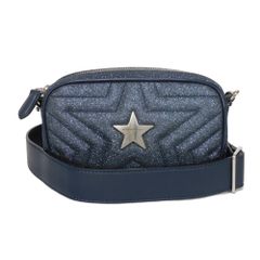Stella McCartney ステラマッカートニー ベルトパック グリッター スター ラメ 2WAY ウエストバッグ バムバッグ ステラスター ネイビー ショルダーバッグ 529309 W8541 4061
