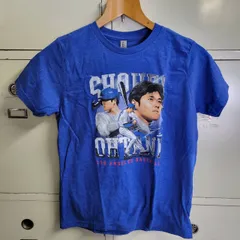 大谷翔平　MLBPA　 公式ライセンス商品 　500LEVEL 　大谷翔平　 Tシャツ 　ブルー　タグ付き 　未使用品  メジャーリーグ　野球　ベースボール　MLB　PLAYERS　Youth-L　Youthサイズ    キッズサイズ