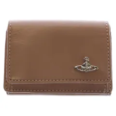 Vivienne Westwood (ヴィヴィアンウエストウッド) オーブロゴ レザー コンパクトウォレット 三つ折り財布 ピンク レディース