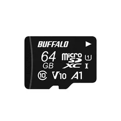 【新品】 【.co.jp限定】バッファロー microSD 64GB 100MB/s UHS-1 U1 microSDXC【 Nintendo Switch 対応 】V10 A1 IPX7 Full HD RMSD-064U11HA/N 1