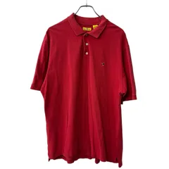 DUCK HEAD 半袖 ポロシャツ L レッド ダックヘッド ワンポイントロゴ 鹿子 トップス古着卸 アメリカ仕入 a708-5274