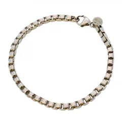 未使用に近い ティファニー ブレスレット ベネチアン 18号 シルバー925 ティファニー TIFFANY&CO. ベネチアンリンク ID ブレスレット