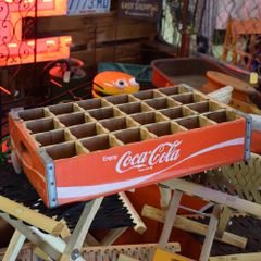 【Coca-Cola】Wooden Box ウッドボックス / コカ・コーラ ドリンクケース 木箱 ヴィンテージ インテリア ガレージ アメリカン雑貨 アメ雑