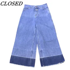 CLOSED クローズド デニムパンツ ワイドデニム 切りっぱなし 24 BLU/青