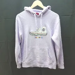 ◇ CONVERSE コンバース ブランドロゴ刺<!-利用不可文字-!>有　ポケット 長袖 パーカー サイズM パープル レディース　メンズ E  【1303090014568】