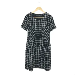 未使用品 DUAL VIEW デュアルヴュー  半袖ツイードワンピース サイズ:40  ブラック  レディース 　241005003573