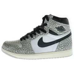 NIKE (ナイキ) AIR JORDAN 1 RETRO HIGH OG White Cement Safari エア ジョーダン 1 レトロ ハイカットスニーカー ホワイトセメント サファリ US8/26.0cm DZ5485-052