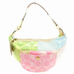 コーチ COACH ハンドバッグ ワンハンドル シグネチャー パッチワーク マルチカラー /AE