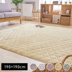 【公式】ラグマット ラグ カーペット 2畳 厚手 洗える ラグマット 北欧 おしゃれ 暖かい 保温 抗菌 防臭 絨毯 床暖房 フランネルラグ(針抜き) 190×190
