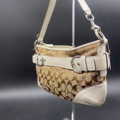 66 COACH コーチ ショルダーバッグ シグネチャー ベージュ キャンバス