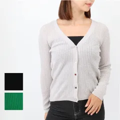 LUY SIORAルイシオラ UVニットカーディガン カーデ 羽織り 長袖 薄手 サマーニット グリーン グレー ブラック 黒 UVカット紫外線 クーラー対策 冷房対策 韓国ファッション30代　レディースファッション ブランド