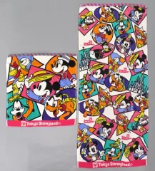 【中古】タオル・手ぬぐい 総柄(レトロデザイン) タオルセット 「東京ディズニーリゾート40周年 ドリームゴーラウンド Make Your Favorite 第2弾」 東京ディズニーリゾート限定