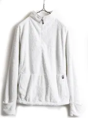 US企画 ノースフェイス 毛長 フリース ジャケット L ボア アウトドア 白