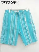 ◇ le coq sportif ルコックスポルティフ ストライプ ハーフ ショート パンツ サイズ9 ブルー ホワイト系 レディース  【1106140008186】