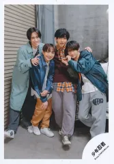 【中古】生写真(STARTO) 少年忍者/川崎皇輝・黒田光輝・ウ゛ァサイェガ渉・豊田陸人/全身/プロフィール写真撮影オフショット2025 第2弾/公式生写真