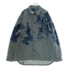 LOUIS VUITTON (ルイヴィトン) 21SS Denim Shirts Jacket ストライプ モノグラム オーバーサイズ デニム 長袖シャツ ジャケット インディゴ RM211V BX7 HLS05W