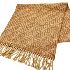【美品】 FENDI ファンディ マフラー ロゴ柄 スプライト ベージュ 肌色 ブラウン 茶色 ウール メンズ レディース ユニセックス 男女兼用 高級