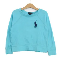 ポロラルフローレン スウェット トレーナー トップス ビッグポニーロゴ キッズ 男の子用 3/3Tサイズ 水色 POLO RALPH LAUREN 【中古】