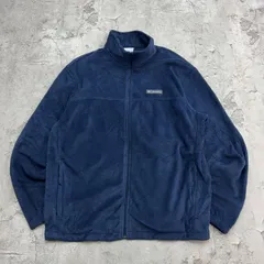 columbia　コロンビア　フリースジャケット　ボア　アウター　古着　ネイビー　紺色　XL