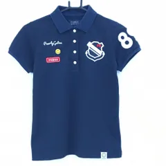 パーリーゲイツ 半袖ポロシャツ ネイビー ニコちゃん スマイル レディース 0(S) ゴルフウェア PEARLY GATES