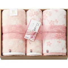 今治謹製 さくら紋織 桜染め バス フェイスタオルセット 木箱入 SM2210 | 0132089 タオル 今治タオル 日本製 バスタオル フェイスタオル さくら紋織 桜染め 詰合せ ギフト セット 木箱入り 綿 お礼 お祝い 御祝 お返し 引っ越し ご挨拶 