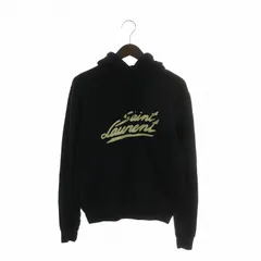 サンローラン パリ SAINT LAURENT PARIS 21AW フィフティーズ 50s シグネチャー パーカーフーディ プルオーバー スウェット 長袖 裏起毛 ロゴ S 黒 ブラック 677263 /XZ ■GY18のサムネイル