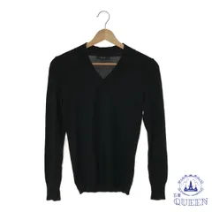 ☆美品☆ COMME CA ISM コムサイズム トップス カットソー ニット シンプル キレイめ 長袖 レディース ブラック M 901-14219 送料無料 古着