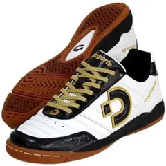 デスポルチ(Desporte) フットサルシューズ カンピーナスJP VI DS-2030 パールホワイト/ブラック/ゴールド 25.0cm