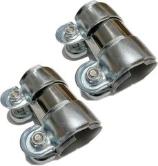 Moderno La Terre Compatible Muffler Band (2 pieces) - Stainless Steel, Universal, Muffler Joint, Connecting Pipe Clamp, YM-290-MC (45mm)