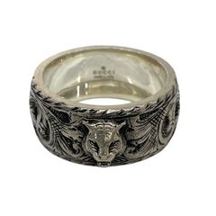 GUCCI キャットヘッド　リング　19 GUCCI】グッチ キャットヘッド 433571 リング・指輪 シルバー925