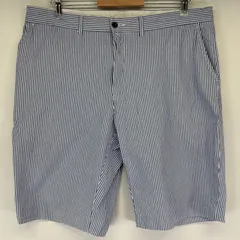 古着 ポロバイラルフローレン Polo by Ralph Lauren ショートパンツ ストライプ 半ズボン ハーフパンツ 短パン w38  ブルー メンズ