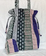 ハンドメイド　巾着トートバッグ　ミニリュックポーチ③