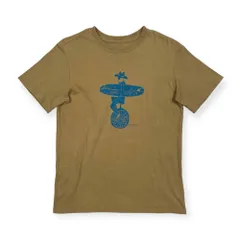 Patagonia パタゴニア プリント 半袖Tシャツ XL (Boys) /カーキベージュ/オーガニックコットン/アウトドア
