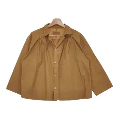 Vlas Blomme コットン ギャザー 131256 製品染め ブラウス シャツ キャメル ヴラスブラム 5-0224M 245629 Vlas Blomme コットン ギャザー 131256 製品染め ブラウス
