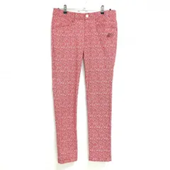 【超美品】ニューバランスゴルフ パンツ レッド×白 総柄 ロゴ黒 メンズ 4(M) ゴルフウェア New Balance