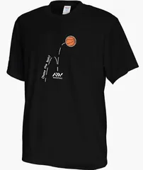 [ARTWORKS-KOBE] アートワークスコウベ バスケットボール 半袖 ドライTシャツ 練習着 吸汗速乾 Chase the ball ブラックS〜XXL（3L）