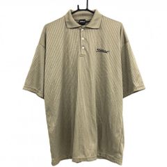 [Excellent Condition] Titleist Short-Sleeve Polo Shirt, Light Khaki, Block Pattern Woven Fabric, FootJoy Men's Golf Wear TITLEIST
