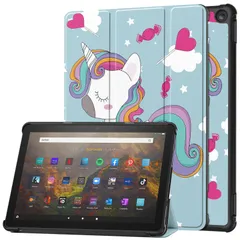 【数量限定】Fire Fire Fire HD10 PUレザー 開閉式三つ折薄型スタンドケース スタンド機能付き 第13世代 2023 2023 Plus 10 10 カバー 10 / HD HD (DJS) New ケース For Gosento