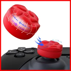 【即発送】Texture Proコンに対応用ジョイスティックキャップ-Raindrop 2コントローラーに対応用サムスティックグリップキャップ、Switch Series Series Design【赤】 OneやElite X/Sに対応用サムスティックグリッ