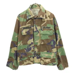 アメリカ軍 80s BDU ウッドランドカモ カモフラージュ柄 ミリタリージャケット S カーキ系 US ARMY メンズ 【中古】  【230425】