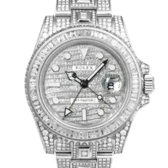 GMTマスター2 アフターダイヤモンド Ref.116710LN 中古品 メンズ 腕時計
