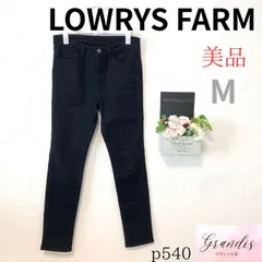 ★美品★ LOWRYSFARM ローリーズファーム レディース デニム スキニー 黒 前ポケット 後ろポケット 細見え 厚め M